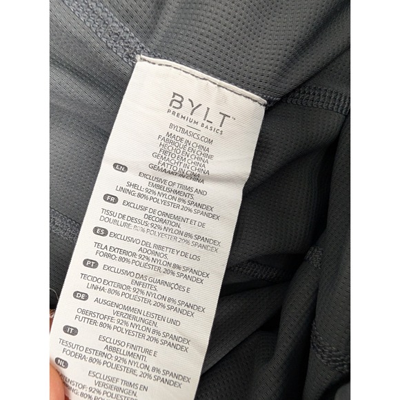 BYLT Shorts Mens L Gray Chino Premium Basic Lined 5.5" Inseam Casual Zip Pockets - Picture 10 of 12